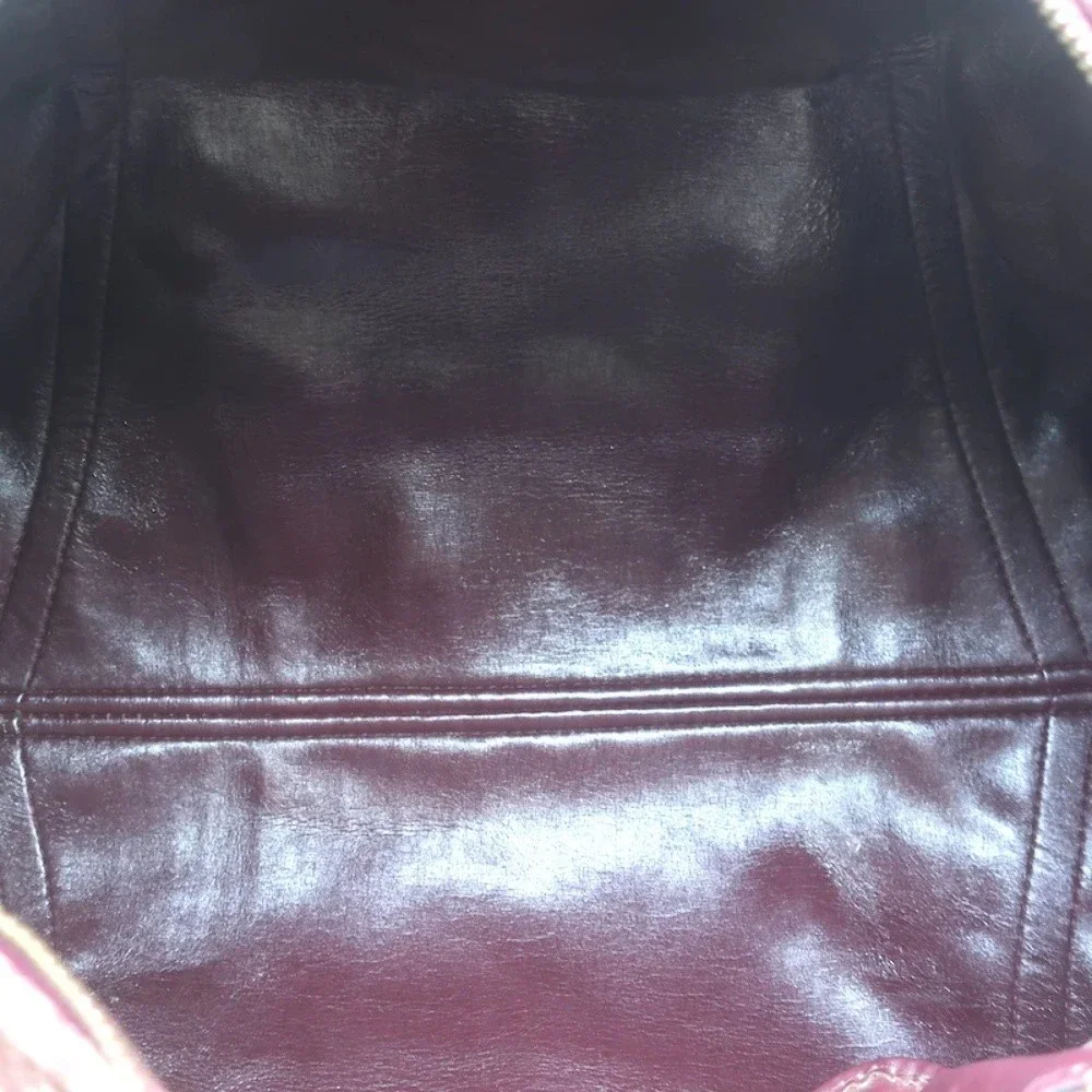 Vintage Christian Dior Trotter Boston Bag Burgundy Diorissimo Canvas - Picture 10 of 11